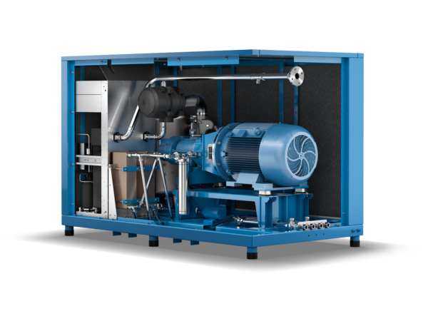 Hochwertiger CompAir L37RS Air Compressor Frontansicht von rechts von Druckluft Maydt Fürth/Nürnberg