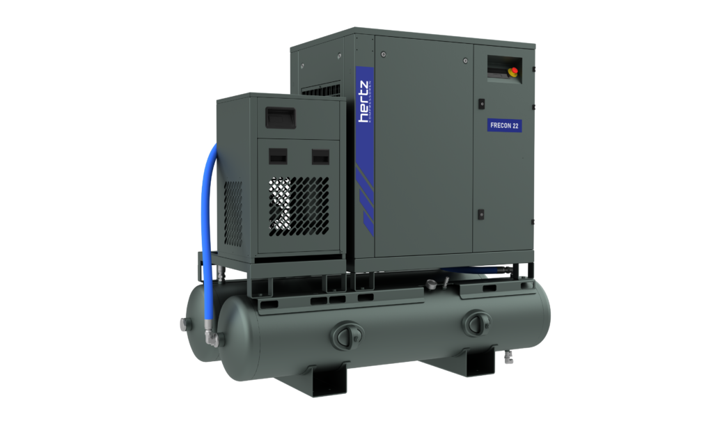 Hochwertiger Hertz Frecon 22 Air Compressor Frontansicht von links von Druckluft Maydt Fürth/Nürnberg